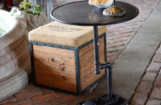 Industrial Pipe Accent Table