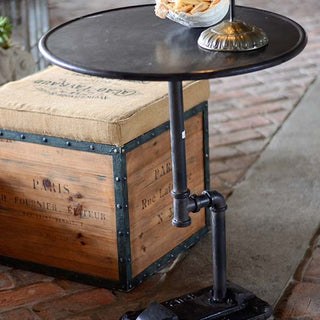 Industrial Pipe Accent Table