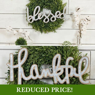 Blessed And Thankful Signs  Set of 2