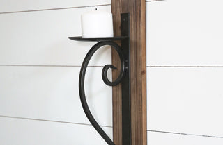 Distressed Wooden Plank Wall Sconce