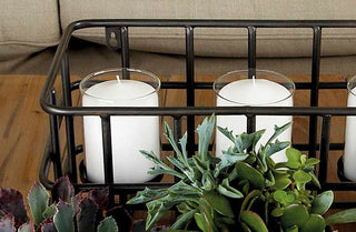 Metal Basket Wall Candle Sconce