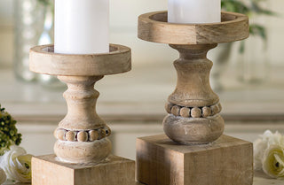 HUGE Repurposed Spindle Candle Holders  Set of 3
