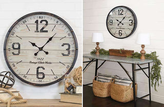 Corrugated Wooden Plank Wall Clock
