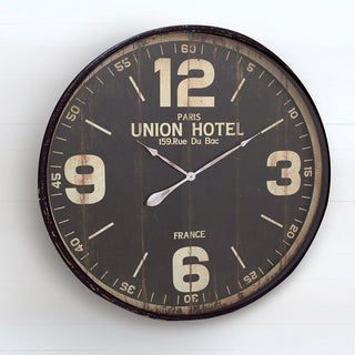 35" HUGE Distressed Union Hotel Clock