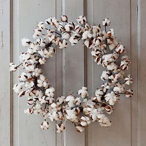 *LARGE* Preserved Cotton Wreath