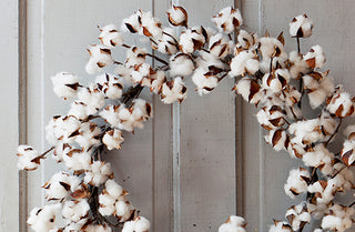 Preserved Cotton Wreath