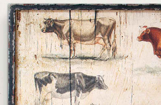 Framed Vintage Cow Picture