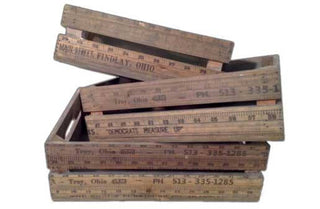 Get Organized Yardstick Wooden Crates  Set Of 3