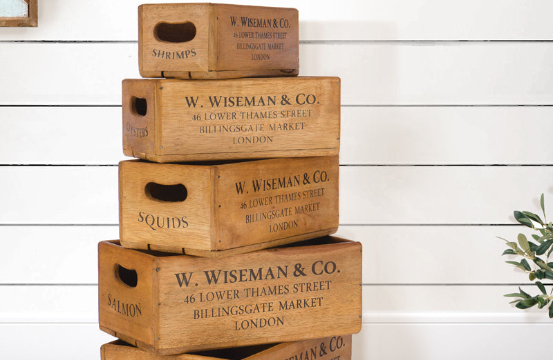 Vintage Market Crates | London Farmhouse Decor - Decor Steals