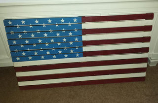 Wooden Paneled American Flag