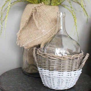 Vintage Inspired Wicker Basket DemiJohn