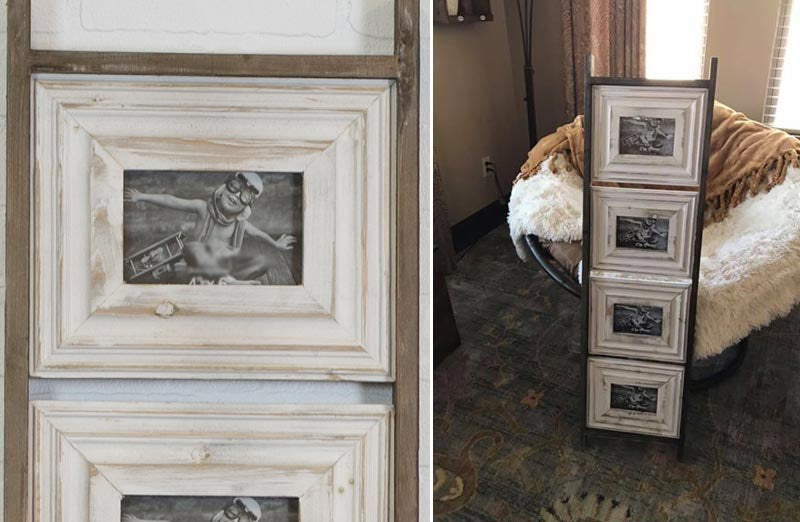 Distressed Wood Ladder Collage Frame - Collage Frames - Decor Steals