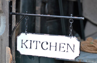 Distressed Enamel Kitchen Sign