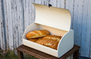 Old Sheffield Village Inspired Enamelware Bread Box