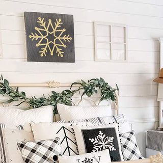 Carved Wooden Snowflake Wall Decor | Handmade in USA