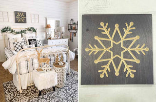 Carved Wooden Snowflake Wall Decor | Handmade in USA