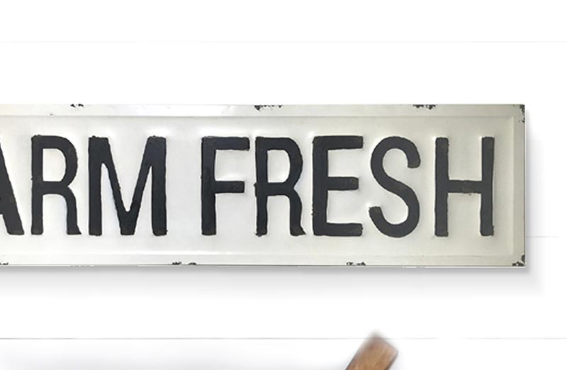 Dibor enseigne métallique vintage «Farm Fresh»