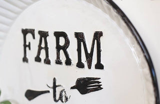Farm to Fork Enamel Sign