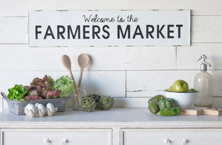 Distressed "Welcome to the Farmers Market" Sign