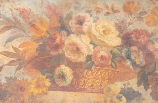 *HUGE* Distressed Oval Vintage Floral Prints, Set of 2