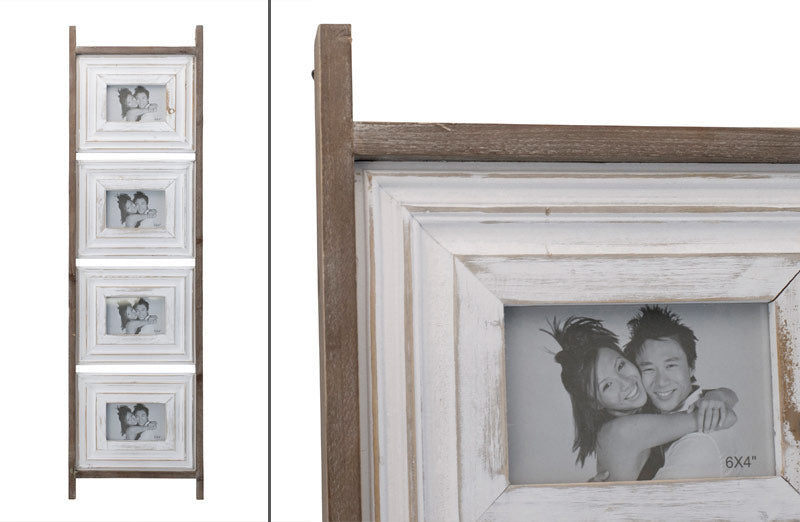 Distressed Wood Ladder Collage Frame - Collage Frames - Decor Steals