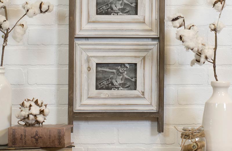 Distressed Wood Ladder Collage Frame - Collage Frames - Decor Steals