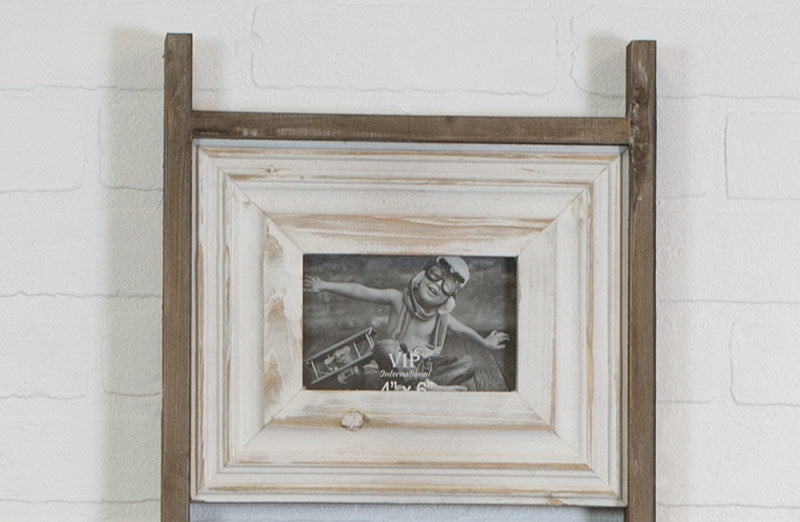 Distressed Wood Ladder Collage Frame - Collage Frames - Decor Steals