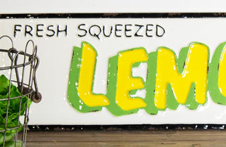 HUGE Embossed Lemonade Sign