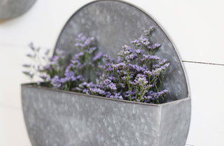 Round Metal Wall Planters  Set of 3