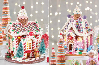 Lighted Candy Inspired Gingerbread Houses, Pick Your Style