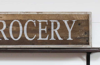 Wood "Grocery" Sign