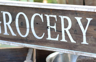 Distressed Wood Grocery Sign