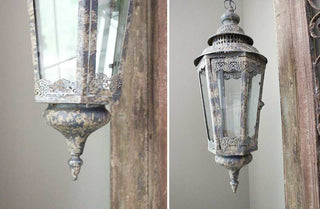 Antique Inspired Lattice Hanging Lantern