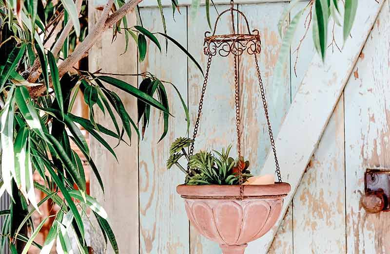 terracotta hanging plant pot Hanging Finial Planter | Ornate Farmhouse