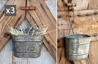 hanging galvanized metal bucket planter Hanging Bucket Planter | Galvanized Hanging Bucket Planter