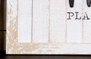 Distressed Wooden Happy Place Sign