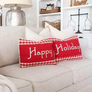 Happy Holidays Pillow Set