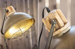 Vintage Metal Tripod Lamp
