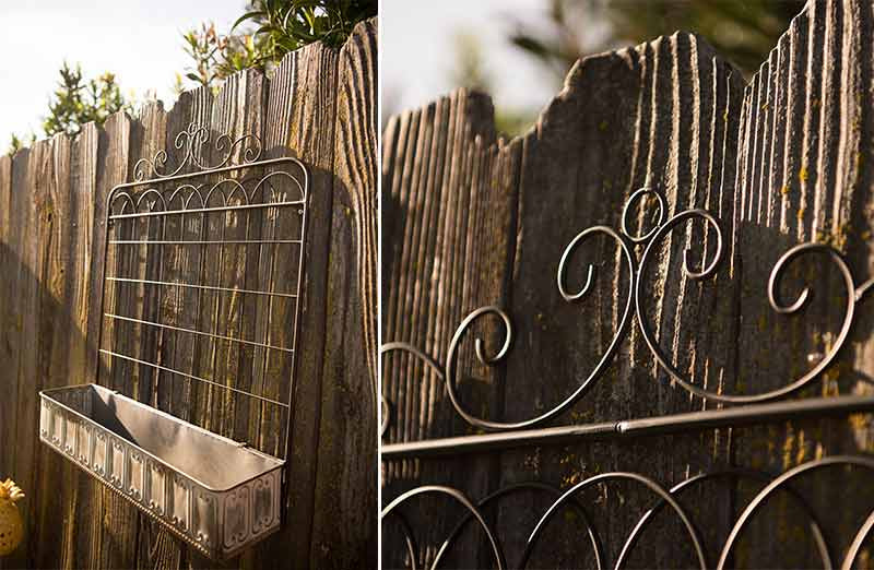 gate hanging planter Metal Window Box Planter