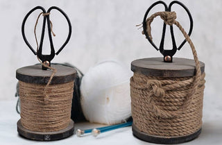 Jute Rope Spindle With Scissors