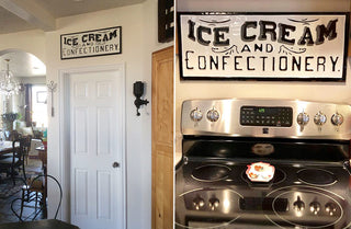 Artist Designed "Ice Cream" Sign