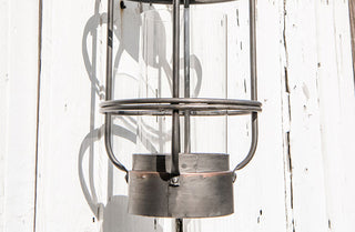 Industrial Candle Lantern with Hook