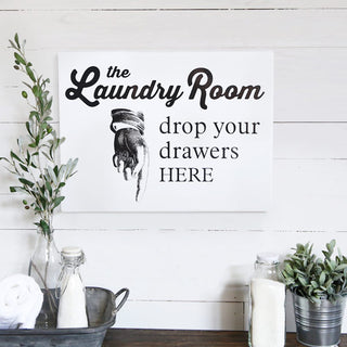 Enamel Laundry Room Sign