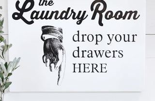 Enamel Laundry Room Sign