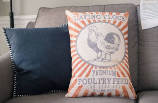 Double-Sided Laying Flock Pillow