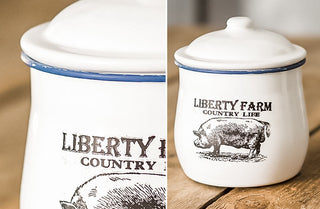 Enamel Kitchen Canisters