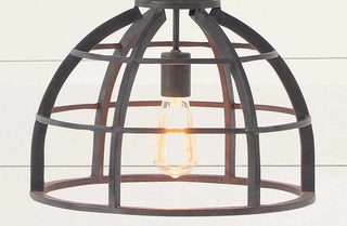 Caged Metal Pendant Lamp