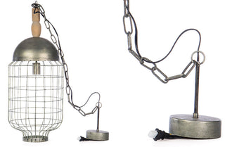 Industrial Metal Hanging Caged Pendant
