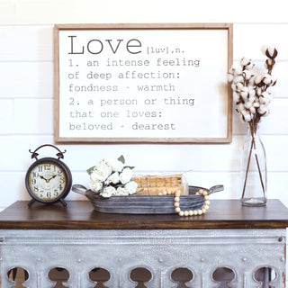 Distressed Wood Framed Love Sign