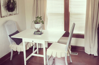 Ruffled Feedsack Chair Cover